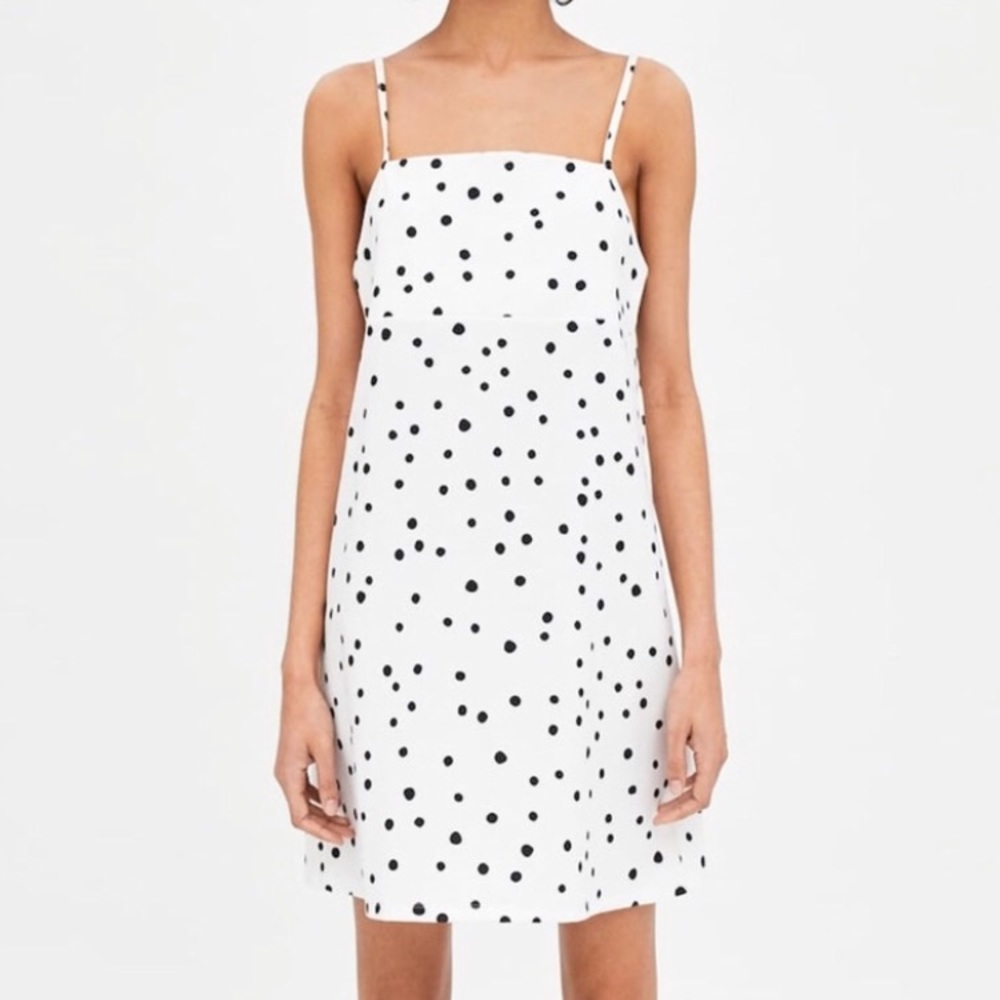 Zara Black and White Polka Dot Dress